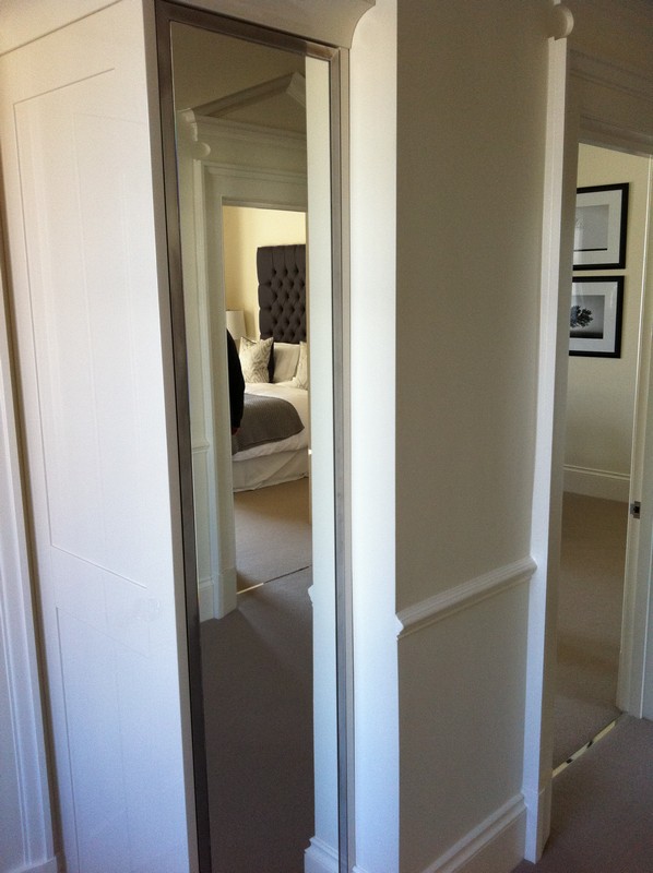 Full-length wardrobe mirror fitted in Cricklewood home