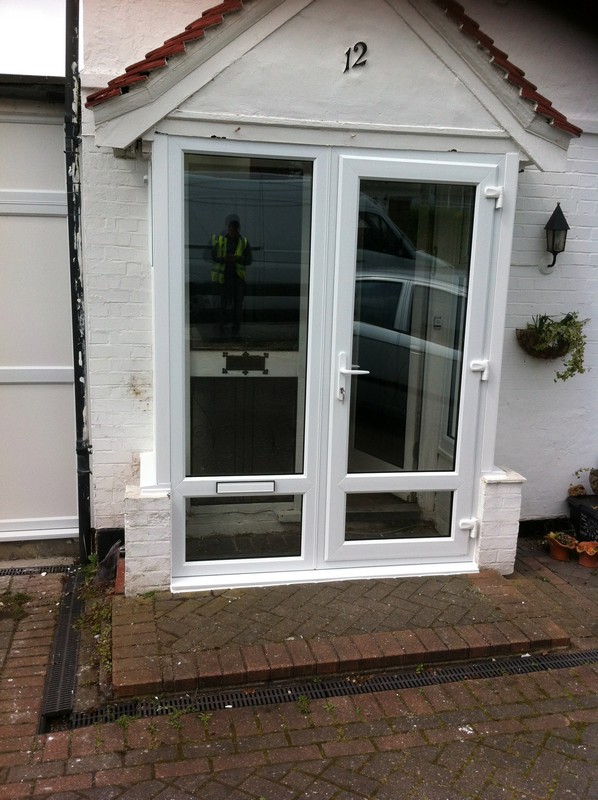 uPVC French doors fitted as front entrance in Cricklewood