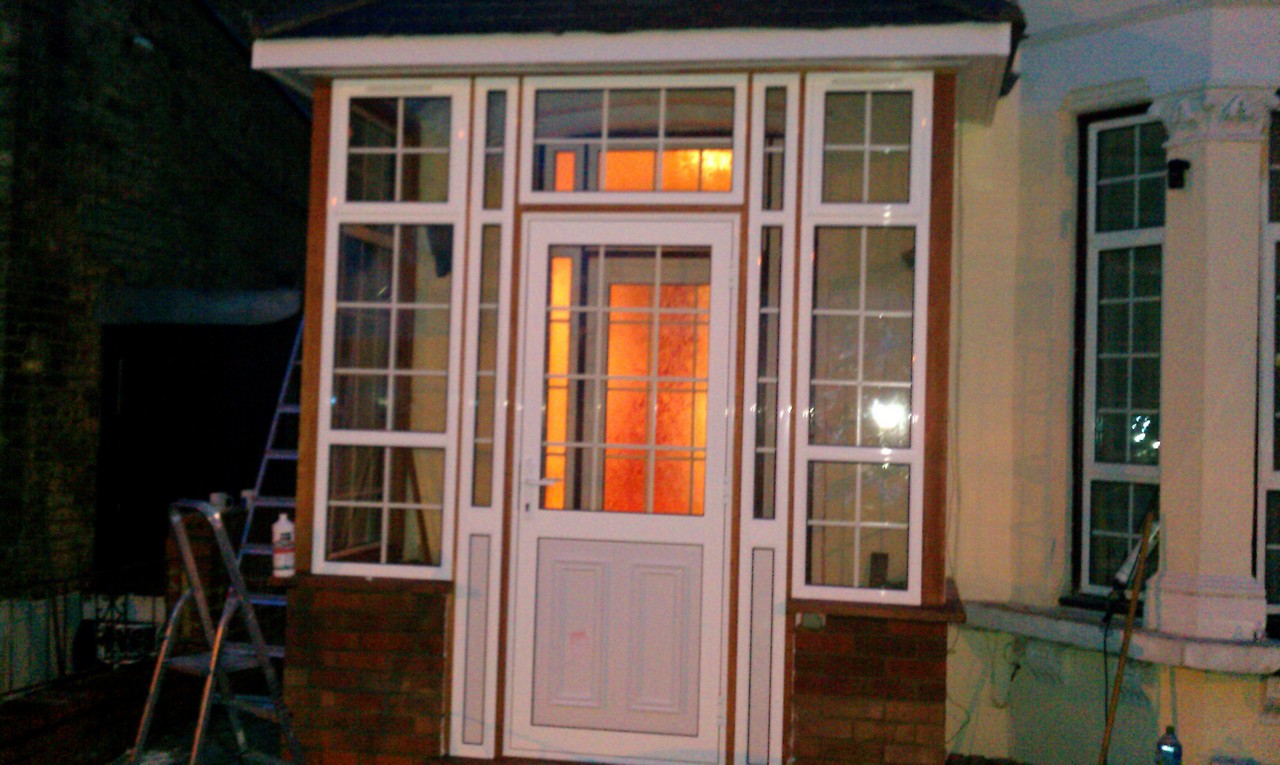 uPVC porch with Georgian bar glazing installed in Cricklewood